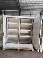 Armoire de télécommunications extérieure pour équipement, 19 pouces, IP65, pour batteries 48V 150Ah, batterie au lithium fer phosphate, boîtier de sortie en acier inoxydable