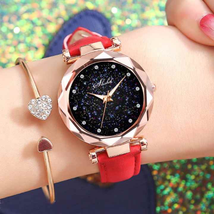 Women's Watch Guangdong Wholesale Leather New Student Korean Simple Elegant Retro Women's Quartz Watch
