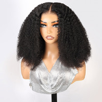 Perruques en cheveux humains bon marché pour femmes noires, perruques en dentelle HD, perruques courtes bouclées profondes en cheveux humains, perruques en dentelle frontale brésilienne