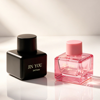 Flacon de parfum en verre carré miniature de 10 ml avec bouchon rond, format voyage portable, conteneur vide pour échantillon de parfum