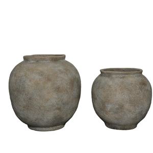 Pots de fleurs de jardin en fibre de ciment de style européen <span class=keywords><strong>Pot</strong></span> de plantes en béton pour le sol <span class=keywords><strong>ou</strong></span> le centre commercial - Product Image 2