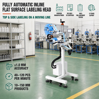 Machine d'étiquetage automatique professionnelle en acier inoxydable pour surfaces planes, haute productivité, pour bouteilles métalliques