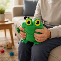 Peluche grenouille mignonne à presser, jouet anti-stress doux, animal en peluche Kawaii, jouet souple, logo personnalisé, vente en gros OEM