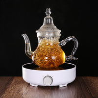 Nouveaux ensembles de théière à café Drinkware Type théières matériel ensemble de théière en verre de Style arabe marocain