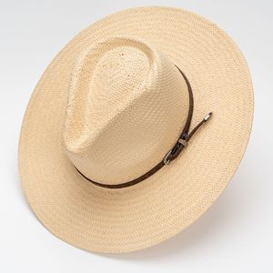 Sombrero de Jazz de Ala Ancha para Hombre y Mujer, Estilo Panamá, de Paja, Moda Veraniega, Retro Inglés, Clásico, para Viajes al Aire Libre, Protección Solar - Product Image 4