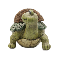 Statue de tortue en résine sculptée, figurine d'animal pour jardin, décoration de cour supérieure avec brosse à poils, vente en gros B2B YM8016026