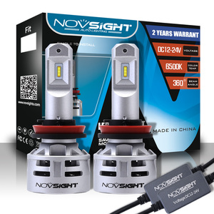 Kits de phares LED Novsight <span class=keywords><strong>Nighteye</strong></span> N9 60W 6500K 10000LM pour voiture Ampoules H4 H7 H11 & Hb3 Accessoires d'éclairage automobile - Product Image 1