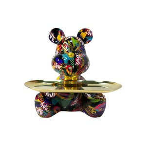 กระปุกออมสินหมีการ์ตูนสุดสร้างสรรค์ งานเรซิ่นอีพ็อกซี่ ศิลปะทันสมัย ตกแต่งห้องนั่งเล่น ตู้วางทีวี โต๊ะทำงาน - Product Image 5