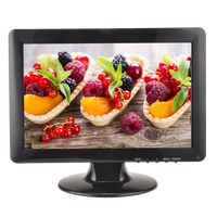 Moniteur TV LCD TFT étanche de 12 pouces avec connecteur VGA, moniteur LED bon marché de 12,1 pouces avec port TV