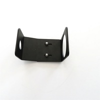 Support de plaque d'immatriculation avant enduit de poudre noire pour pare-chocs avant