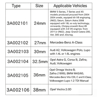 Juego de Llaves de Filtro de Aceite CIHOO de 7 Piezas, 24, 27, 30, 32.5, 36, 38 mm, Aluminio, Adaptador 3/8 1/2, Herramientas Automotrices, Estuche Rígido