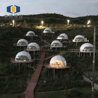 Pour CGCH acier coupe-vent et étanche tente à bulles modulaire épissage Transparent dôme Structure vente pour hôtel et extérieur