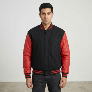 Veste universitaire personnalisée pour homme, fabriquée en usine, de haute qualité, en toile, respirante, à séchage rapide, pour l'hiver, avec décoration brodée, 2025 - Product Image 1