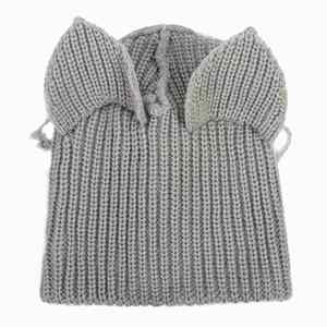 Gorros de punto al por mayor para mujer, gorro cálido de invierno con orejas de gato de diablo, multicolor a rayas, de ganchillo, estilo Y2K, con dobladillo - Product Image 4