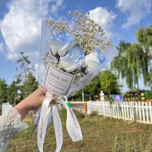 Bouquet de fleurs de savon en forme de <span class=keywords><strong>rose</strong></span> pêche de haute qualité pour la Saint-Valentin, cadeau romantique pour la Saint-Valentin, rendez-vous galant, fête des mères - Product Image 4