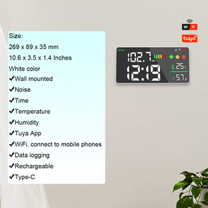 Medidor de Nível de Som Montado na Parede 30-130DBA Medidor de Ruído Conectável ao Tuya WiFi para Tempo e Suporta Armazenamento de Dados - Product Image 2
