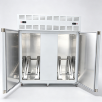 Dubbele deur ultra-lage temperatuur automatische snelvriezer -70 plaatvriezer luchtgekoelde machine voor dumplings en wontons