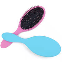 Peigne et brosse à démêler ronds en nylon doux et poils de sanglier pour femmes / Cheveux longs secs, extensions de cheveux avec logo et couleur personnalisés