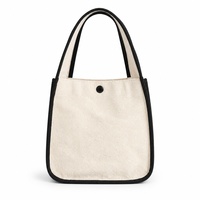 Sac fourre-tout en toile personnalisé, sac en toile uni, toile épaisse et durable, impression de logo personnalisée, sac d'épicerie pour tous les jours, pour la publicité