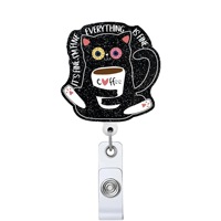 Vendeur chaud en gros mignon acrylique rétractable ID Clips infirmière Badge porte-bobine pour hommes et femmes