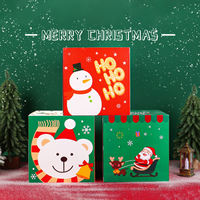 Boîtes en papier pliables pour Noël, nouveau style, emballage cadeau pour bonbons et décorations de fête