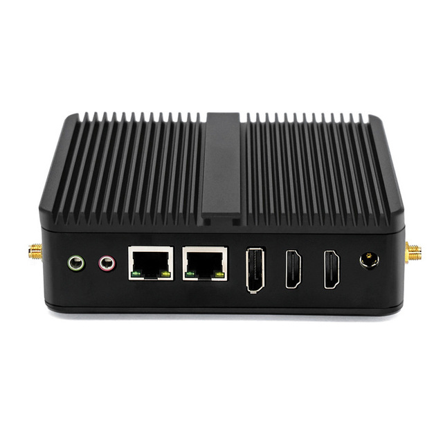 X86 Mini PC Quad Core Fanless Industrial Mini Computer Dual Lan Dual COM N100 Mini PC KIOSK