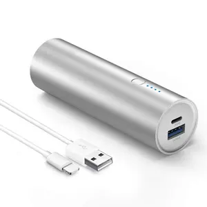 נייד טורבו צינור אלומיניום כוח בנק 18650 ליתיום סוללה USB טלפון מטען מתנות קידום מיני צילינדר כוח מטען