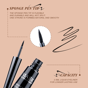 Eyeliner liquide à pointe <span class=keywords><strong>feutre</strong></span> professionnel, imperméable et anti-bavures, séchage rapide, fini mat, service de marque privée pour les débutants - Product Image 4