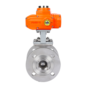 220VAC 380VAC Motorized Rotary <b>Ball</b> Metal Sealing Carbon <b>Steel</b> V Port Flange Explosion Proof - Product Image 3