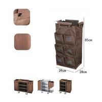 Nouveau design Chariot utilitaire pliable pour hôpitaux et hôtels avec sacs Oxford Nettoyage de vêtements en lin Outils de cuisine mobiles pour la lessive