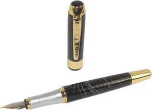 4 Pcs Jinhao 250 Luxury Beautiful White Stripe Classic Golden Clip Calligraphy & Art <span class=keywords><strong>Stylo</strong></span> plume pour cadeau souvenir - Product Image 4