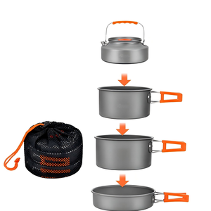 Beile Camping <b>Cookware</b> Set for 2to7 Persons Complete Outdoor Family Cooking Kit <b>Cookware</b> Set for Large Groups (Up to 7) People - Product Image 2