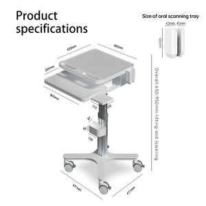 Carro portátil dental móvil de alta resistencia con soporte para escáner Garantía de 5 años para tratamiento bucal en hospitales - Product Image 2