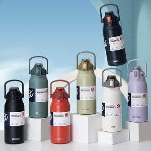 Bouteille d'eau isotherme en acier inoxydable 316 de grande capacité, avec couvercle rabattable, 1300 ml, pour les voyages - Product Image 2