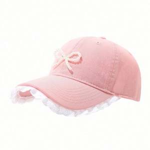 Gorras de Béisbol Deportivas para Mujer, con Borde de Encaje, Parte Superior Suave y Lazo de Perlas - Product Image 5