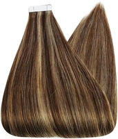 Extension de cheveux humains Offre Spéciale 12a, Double bande à reflets, blond, Ins vierge brut, 100% naturel, russe