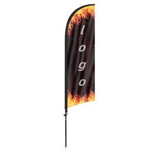Bandera de Playa de Poliéster Ecológica Impermeable Grande Personalizada con Diseño de Pluma y Asta de Aleación de Aluminio - Precio Directo - Product Image 4