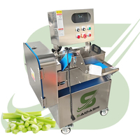 Machine à hacher les légumes électrique commerciale avec engrenage en acier inoxydable, bande transporteuse pour légumes à feuilles et à tiges