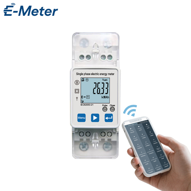 Smart Energy Meter WIFI Mobile APP Real-time Monitoring Billing Single-Phase Multi-function DIN Rail Meter