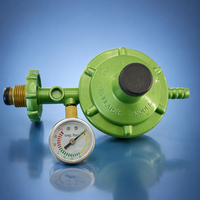 Régulateur de gaz LEETRON avec manomètre pour bouteille de GPL domestique