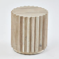 Table d'appoint nordique en pin blanc vintage moderne, design minimaliste, meubles en bois pour la maison, salon