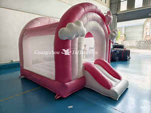 Commercial intérieur-extérieur enfants gonflable rose Macaron <span class=keywords><strong>étoiles</strong></span> nuage petit lit de saut enfants rebond <span class=keywords><strong>château</strong></span> gonflable rebond maison - Product Image 4