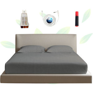 Lenzuola con Filo di Terra Misura Queen 95% Cotone 5% Fibra d'Argento Lenzuola con Angoli con Cavo di Terra Tasca Profonda fino a 15'' - Product Image 1