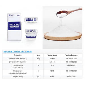HIFULL <span class=keywords><strong>Food</strong></span> Grade Nano Hidrofílica Fumed Silica Em Pó Alimentos Anti-aglomerante Agente FA35 Dióxido De Silício Pirogênico Óxido De Alimentos - Product Image 2