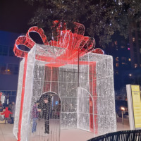 Grande Arche Lumineuse de Noël Extérieure pour Cadeaux, Dispositif d'Éclairage Décoratif Idéal pour Parcs à Thème, Centres Commerciaux et Événements Festifs