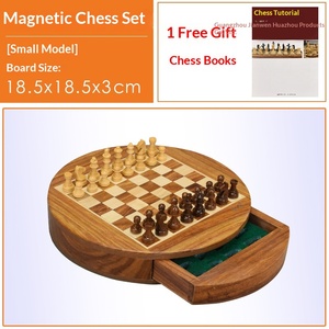 Factory Direct Unisex <strong>Wooden</strong> <strong>Chess</strong> <strong>Set</strong> Magnetic Mini Build Storage Kids Adults Family Leisure Travel Game Sessions High Quality - Product Image 6