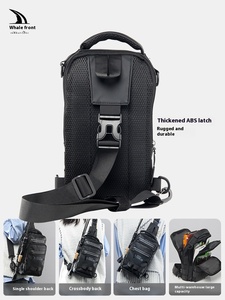 Custom Multi-functional <b>Fishing</b> Chest Waterproof Polyester Shoulder Sling Bag Insertion <b>Rod</b> for <b>Fishing</b> Bait Storage - Product Image 2