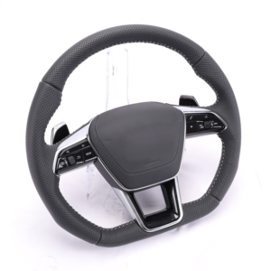 Volante Multifuncional de Cuero Modificado para <span class=keywords><strong>Audi</strong></span> <span class=keywords><strong>A1</strong></span> A3 A4 A5 A6 A7 A8 Q3 Q5 Q7 RS5 Serie <span class=keywords><strong>2015</strong></span>, Actualización para B9 A6 C8 A3 - Product Image 5