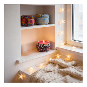 เทียนหอมในภาชนะอะลูมิเนียมพร้อมกล่องหรูหรา แบรนด์ดัง กลิ่นหอมจากถั่วเหลือง สำหรับโปรโมชั่นขายปลีก จัดแสดงแบบคละแบบ - Product Image 4