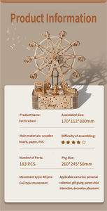 Rompecabezas 3D de Madera con Luz de Rueda de la Fortuna Musical, Juguete Educativo de Dibujos Animados para Ensamblar, Regalo Creativo para Niños, Venta al por Mayor Transfronteriza - Product Image 5